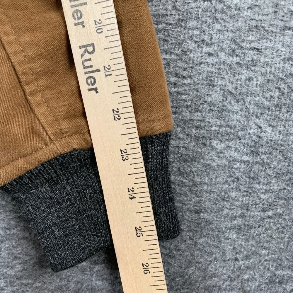 Banana Republic Bomber Jacket Men Small Brown Moleskin Sherpa Emmetex Italy